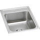 Elkay Lustertone Classic Stainless Steel 17" x 22" x 7-5/8", 0-Hole Single Bowl Drop-in Sink with Perfect Drain