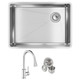 Elkay Crosstown 18 Gauge Stainless Steel 25-1/2" x 18-1/2" x 9" Single Bowl Undermount Sink & Faucet Kit with Drain