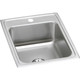 Elkay Lustertone Classic Stainless Steel 17" x 22" x 7-5/8", 1-Hole Single Bowl Drop-in Sink with Perfect Drain