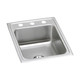 Elkay Lustertone Classic Stainless Steel 17" x 22" x 7-5/8", 3-Hole Single Bowl Drop-in Sink with Perfect Drain