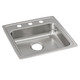 Elkay Lustertone Classic Stainless Steel 19-1/2" x 19" x 5", 3-Hole Single Bowl Drop-in ADA Sink