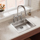 Elkay Lustertone Classic Stainless Steel 19-1/2" x 19" x 5", 3-Hole Single Bowl Drop-in ADA Sink
