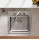 Elkay Lustertone Classic Stainless Steel 19-1/2" x 19" x 5", 3-Hole Single Bowl Drop-in ADA Sink