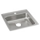 Elkay Lustertone Classic Stainless Steel 19-1/2" x 19" x 5", 1-Hole Single Bowl Drop-in ADA Sink