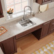 Elkay Lustertone Classic Stainless Steel 19-1/2" x 19" x 5", 2-Hole Single Bowl Drop-in ADA Sink