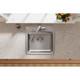 Elkay Lustertone Classic Stainless Steel 19-1/2" x 19" x 5", MR2-Hole Single Bowl Drop-in ADA Sink