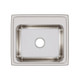 Elkay Lustertone Classic Stainless Steel 22" x 19-1/2" x 7-5/8", 0-Hole Single Bowl Drop-in Sink