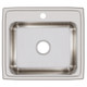 Elkay Lustertone Classic Stainless Steel 22" x 19-1/2" x 7-5/8", 1-Hole Single Bowl Drop-in Sink with Quick-clip