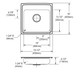 Elkay Lustertone Classic Stainless Steel 19-1/2" x 19" x 4-1/2" 1-Hole Single Bowl Drop-in ADA Sink