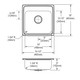Elkay Lustertone Classic Stainless Steel 19-1/2" x 19" x 6" MR2-Hole Single Bowl Drop-in ADA Sink