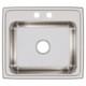 Elkay Lustertone Classic Stainless Steel 22" x 19-1/2" x 7-5/8", 2-Hole Single Bowl Drop-in Sink