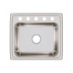 Elkay Lustertone Classic Stainless Steel 22" x 19-1/2" x 7-5/8", 5-Hole Single Bowl Drop-in Sink