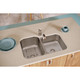 Elkay Dayton Stainless Steel 31-3/4" x 20-1/2" x 10" 60/40 Double Bowl Undermount Sink and Faucet Kit with Bottom Grid