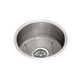 Elkay Lustertone Classic Stainless Steel 18-3/8" x 18-3/8" x 8", Single Bowl Undermount Sink Kit