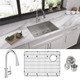 Elkay Crosstown 18 Gauge Stainless Steel 25-1/2" x 18-1/2" x 9" Single Bowl Undermount Sink & Faucet Kit with Bottom Grid & Drain