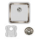 Elkay Lustertone Classic Stainless Steel, 18-1/2" x 18-1/2" x 7-7/8" Single Bowl Undermount Sink Kit