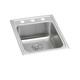 Elkay Lustertone Classic Stainless Steel 17" x 22" x 6-1/2", 1-Hole Single Bowl Drop-in ADA Sink with Perfect Drain