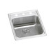 Elkay Lustertone Classic Stainless Steel 15" x 22" x 6-1/2", 3-Hole Single Bowl Drop-in ADA Sink with Perfect Drain