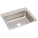 Elkay Lustertone Classic Stainless Steel 25" x 21-1/4" x 7-7/8", 0-Hole Single Bowl Drop-in Sink