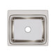 Elkay Lustertone Classic Stainless Steel 25" x 22" x 8-1/8", 0-Hole Single Bowl Drop-in Sink