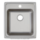 Elkay Lustertone Classic Stainless Steel 19-1/2" x 22" x 6", MR2-Hole Single Bowl Drop-in ADA Sink