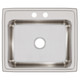 Elkay Lustertone Classic Stainless Steel 25" x 21-1/4" x 7-7/8" 2-Hole Single Bowl Drop-in Sink
