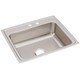 Elkay Lustertone Classic Stainless Steel 25" x 21-1/4" x 7-7/8" MR2-Hole Single Bowl Drop-in Sink