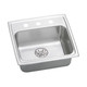 Elkay Lustertone Classic Stainless Steel 19-1/2" x 19" x 6-1/2", 0-Hole Single Bowl Drop-in ADA Sink with Perfect Drain and Quick-clip