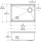 Elkay Crosstown 16 Gauge Workstation Stainless Steel 25-1/2" x 18-1/2" x 9" Single Bowl Undermount Sink Kit