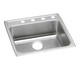 Elkay Lustertone Classic Stainless Steel 22" x 22" x 4-1/2" 4-Hole Single Bowl Drop-in ADA Sink