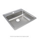 Elkay Lustertone Classic Stainless Steel 22" x 22" x 6-1/2" MR2-Hole Single Bowl Drop-in ADA Sink