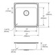 Elkay Lustertone Classic Stainless Steel 22" x 22" x 6-1/2", 0-Hole Single Bowl Drop-in ADA Sink