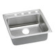 Elkay Lustertone Classic Stainless Steel 22" x 22" x 6-1/2", 0-Hole Single Bowl Drop-in ADA Sink with Quick-clip