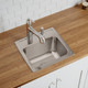Elkay Lustertone Classic Stainless Steel 17" x 16" x 10-1/8" 3-Hole Single Bowl Drop-in Sink