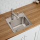 Elkay Lustertone Classic Stainless Steel 17" x 16" x 10-1/8" 2-Hole Single Bowl Drop-in Sink