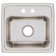 Elkay Lustertone Classic Stainless Steel 17" x 16" x 10-1/8" 2-Hole Single Bowl Drop-in Sink