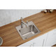 Elkay Lustertone Classic Stainless Steel 17" x 16" x 10-1/8", 0-Hole Single Bowl Drop-in Sink