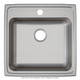 Elkay Lustertone Classic Stainless Steel 22" x 22" x 6", 1-Hole Single Bowl Drop-in ADA Sink