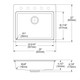 Elkay Quartz Classic 25" x 22" x 5-1/2", Single Bowl Drop-in ADA Sink with Perfect Drain, Greystone