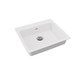 Elkay Quartz Classic 25" x 22" x 5-1/2", Single Bowl Drop-in ADA Sink with Perfect Drain, White