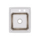Elkay Lustertone Classic Stainless Steel 17" x 20" x 10-1/8" MR2-Hole Single Bowl Drop-in Sink