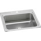 Elkay Lustertone Classic Stainless Steel 25" x 22" x 8-1/8" 1-Hole Single Bowl Drop-in Sink with Perfect Drain