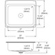 Elkay Lustertone Classic Stainless Steel 25" x 22" x 8-1/8", 2-Hole Single Bowl Drop-in Sink with Perfect Drain