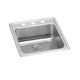Elkay Lustertone Classic Stainless Steel 19-1/2" x 22" x 6-1/2", 3-Hole Single Bowl Drop-in ADA Sink with Perfect Drain