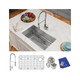 Elkay Crosstown 18 Gauge Stainless Steel 31-1/2" x 18-1/2" x 9" Single Bowl Undermount Sink Kit with Faucet
