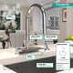 Hansgrohe 73837001 Aquno Select High Arc Kitchen Faucet, 3-Spray Pull-Down, 1.75 GPM in Chrome