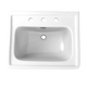 TOTO LPT532.8N#01 Promenade 24" x 19-1/4" Rectangular Pedestal Bathroom Sink for 8 inch Center Faucets, Cotton White