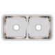 Elkay Lustertone Classic Stainless Steel, 31-3/4" x 16-1/2" x 7-1/2" Equal Double Bowl Undermount Sink