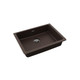 Elkay Quartz Classic 25" x 18-1/2" x 5-1/2", Single Bowl Undermount ADA Sink with Perfect Drain, Mocha