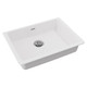 Elkay Quartz Classic 25" x 18-1/2" x 5-1/2" Single Bowl Undermount ADA Sink with Perfect Drain White